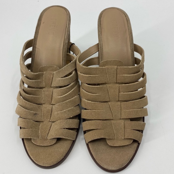 Crevo Hazelle Sandals Tan Suede Block Heel Size 8.5 - Picture 5 of 12